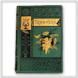 Tennyson Poetry in Fine Binding Ornate Victorian Image